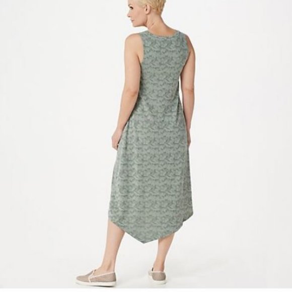LOGO Jacquard Tank Dress with Asymmetric Hem 2540 - Picture 2 of 2